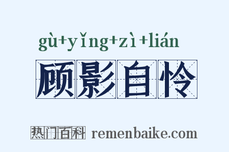 顾影自怜是什么意思的图片